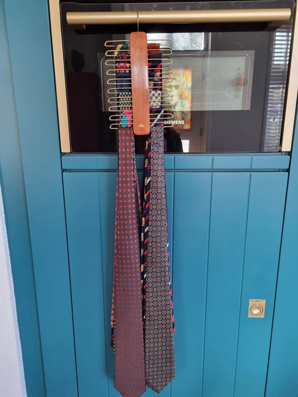 Luxury tie rack with 14 pure silk ties – photo 2